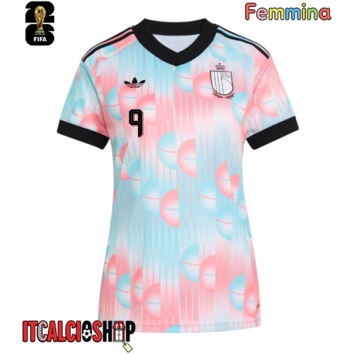 Belgio Romelu Lukaku #9 Seconda Maglia Femmina Mondiali 2026 Manica Corta